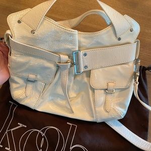 Kooba white patent leather bag